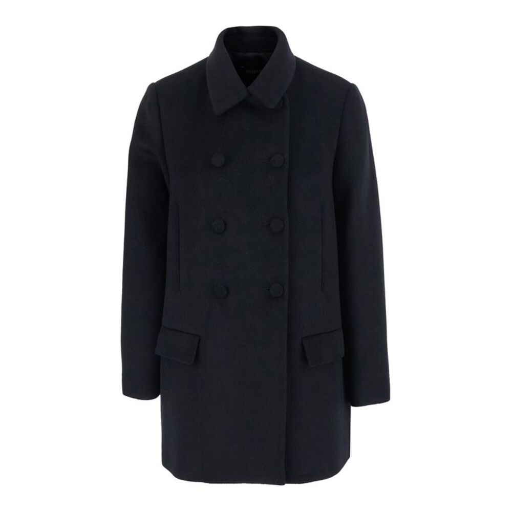 Leplain Women Short Double-Breasted Jacket In Black Tech Fabric For Women